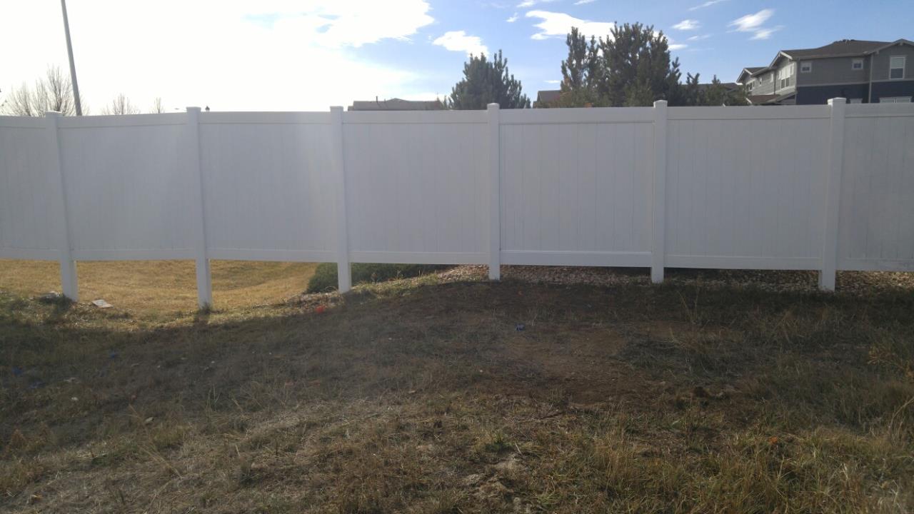 White Vinyl Fence After