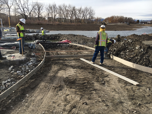 building wooden forms for trail