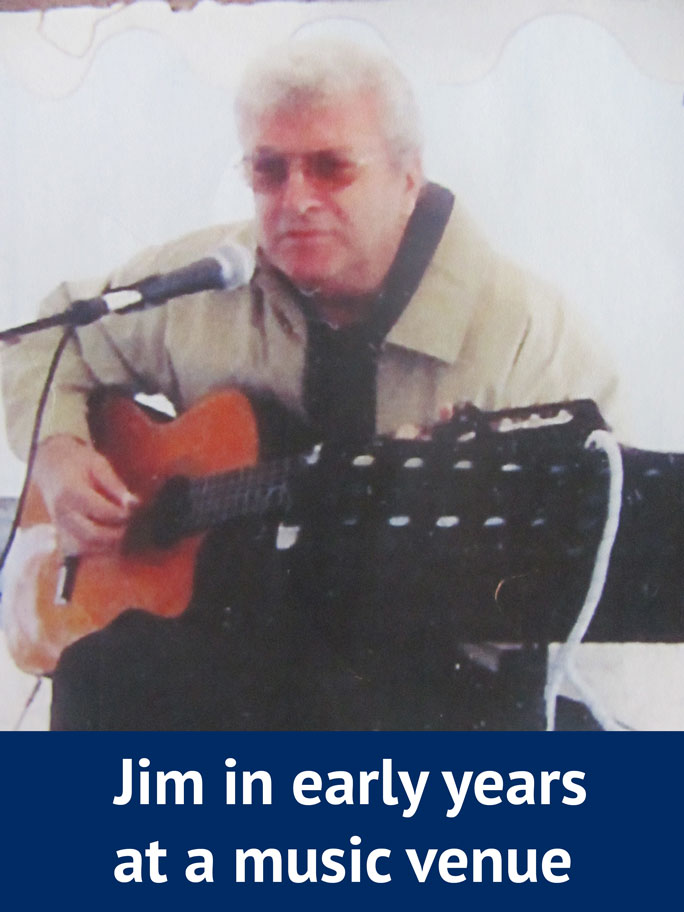 Jim Playing Guitar - Early years