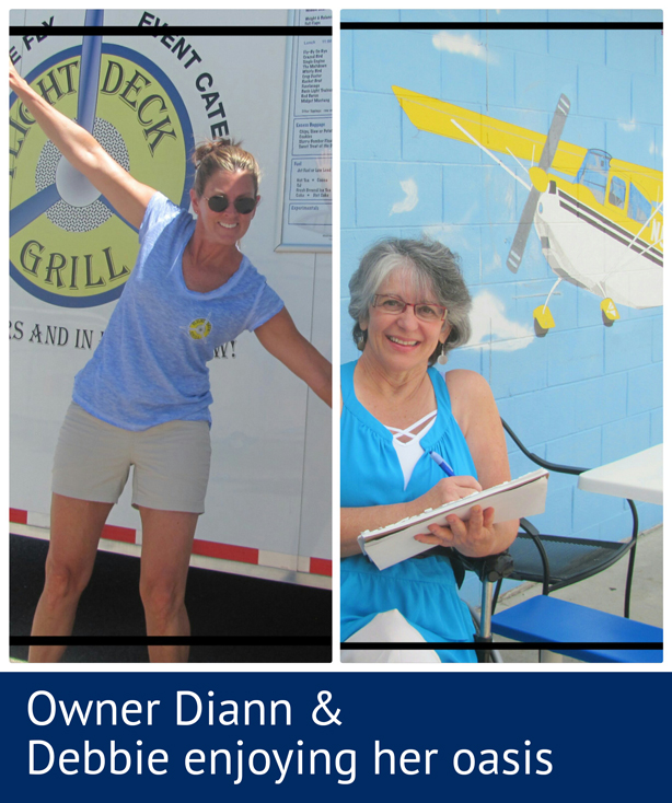 Owner-Diann-and-Debbie-enjoying-her-oasis