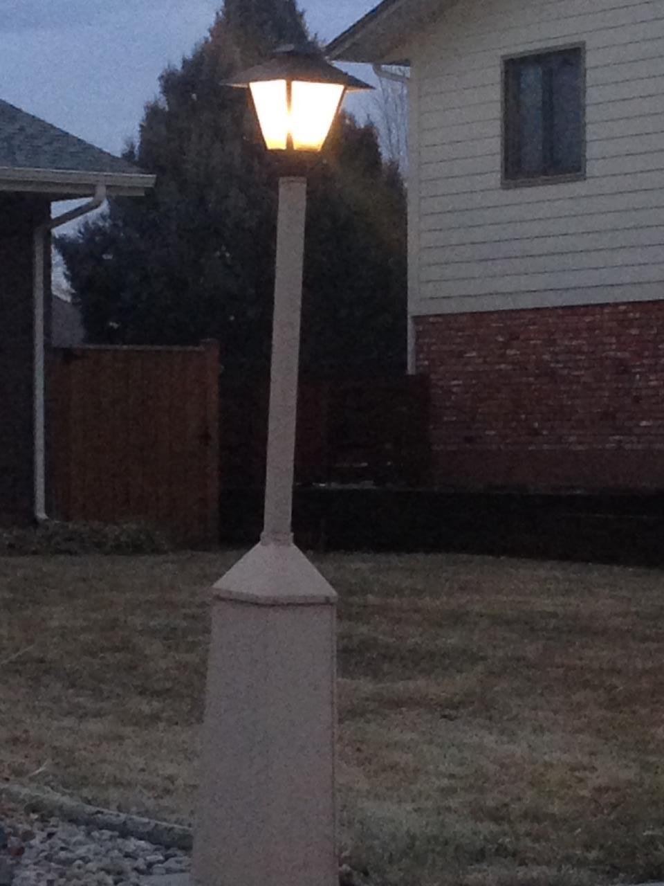 Pedestal Light in Evening