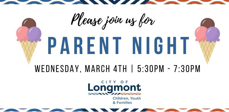 Please Join Us for Parent Night Wednesday March 4 from 5:30 to 7:30 PM