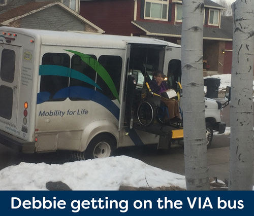 Debbie-with-VIA-vehicle