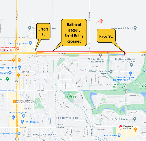 road closed railroad ute hwy 66