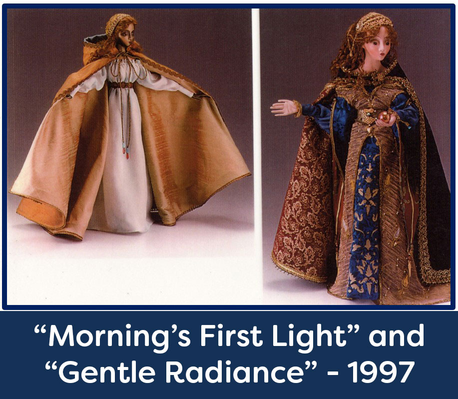 two artwork pieces titled “Morning’s-First-Light”-and“Gentle-Radiance”-1997