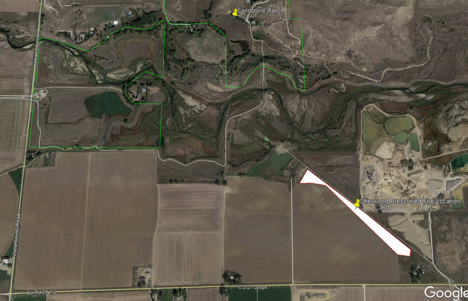 Sherwood burn map shows the prescribed burn area