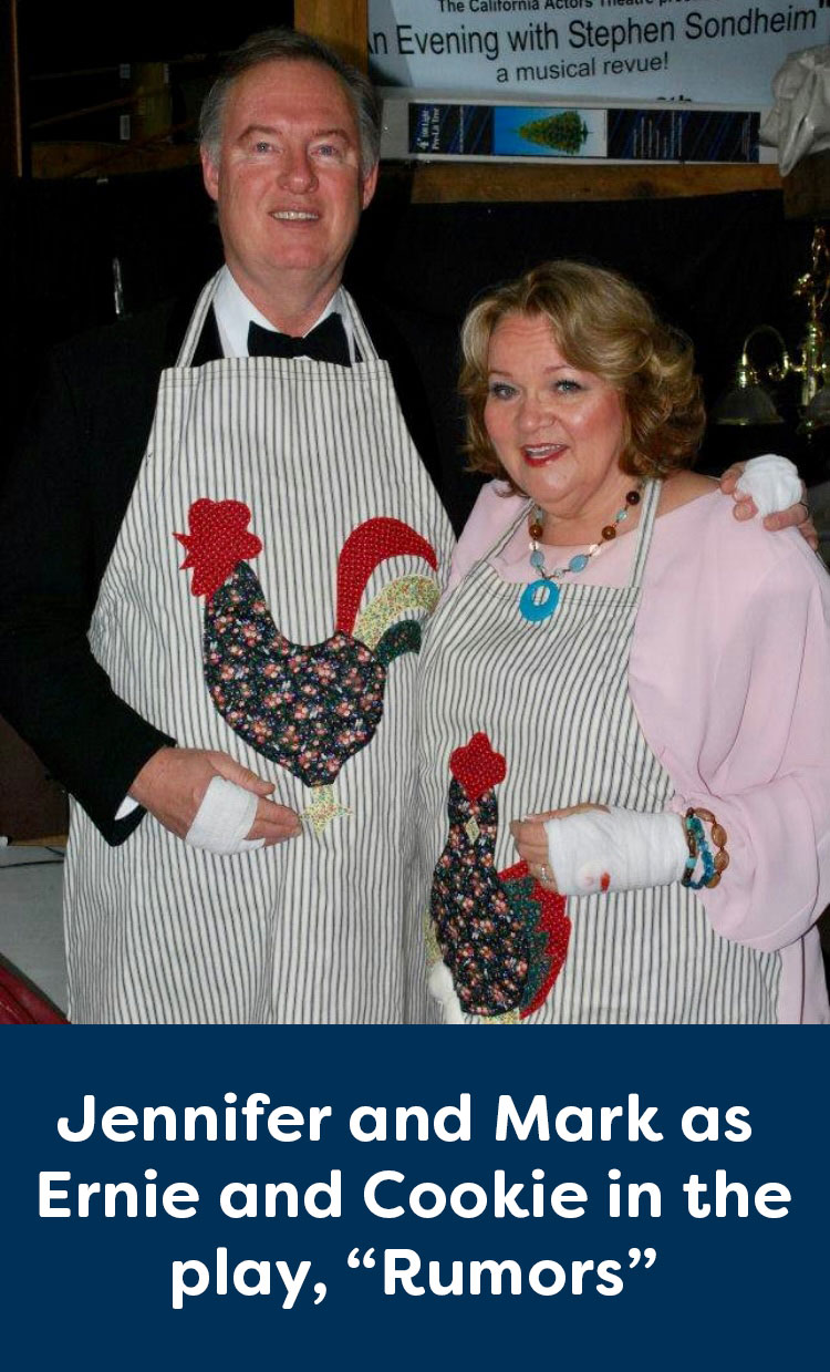 Jennifer and Mark in the play Rumors