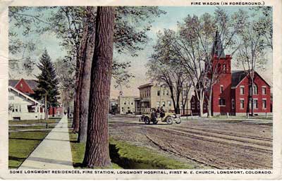 Longmont Fire Station Postcard