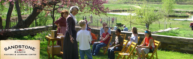 Sandstone Ranch Visitors Learning Center lawn class