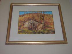 SANDSTONE SEASONS; Roy's World by Angela Beloian; Looking West, Road in Snow and Gate Facing North, by Michael Gray; Ice House - Fall Afternoon by Rick Stoner