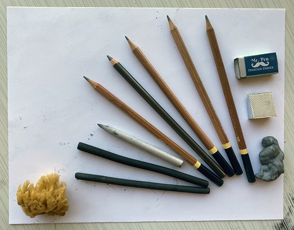 Image of tools use to create a drawing