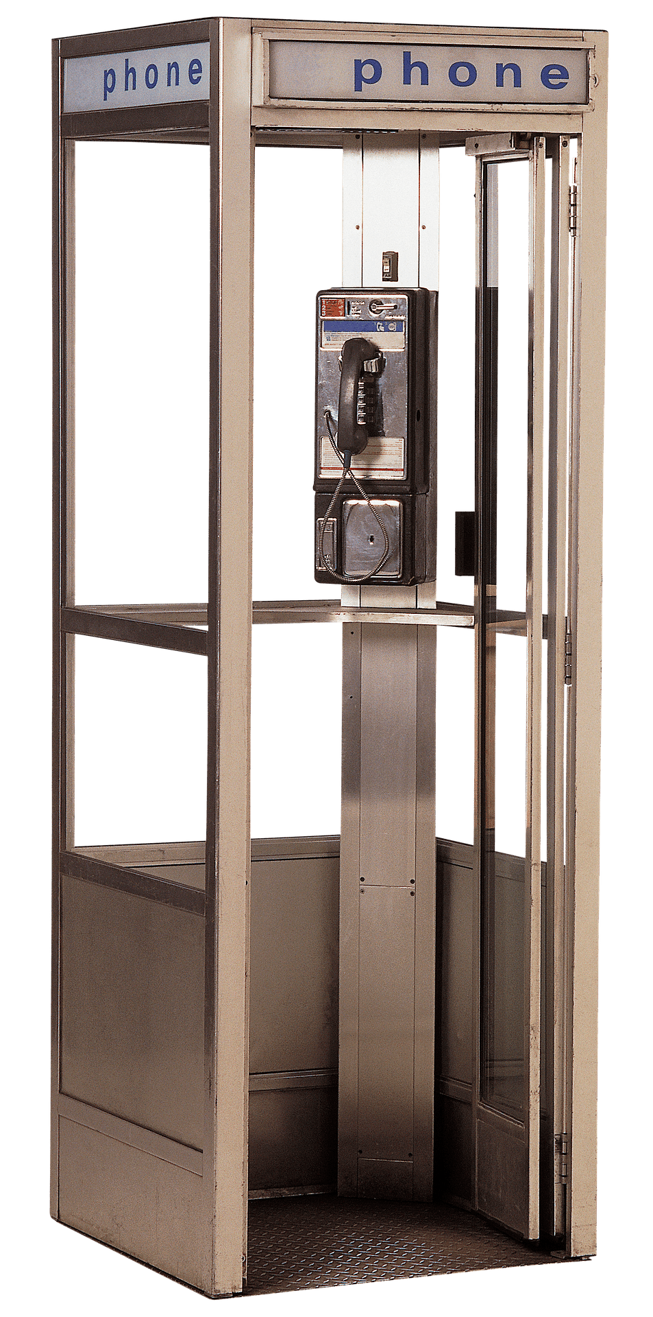 Empty Open Phone Booth