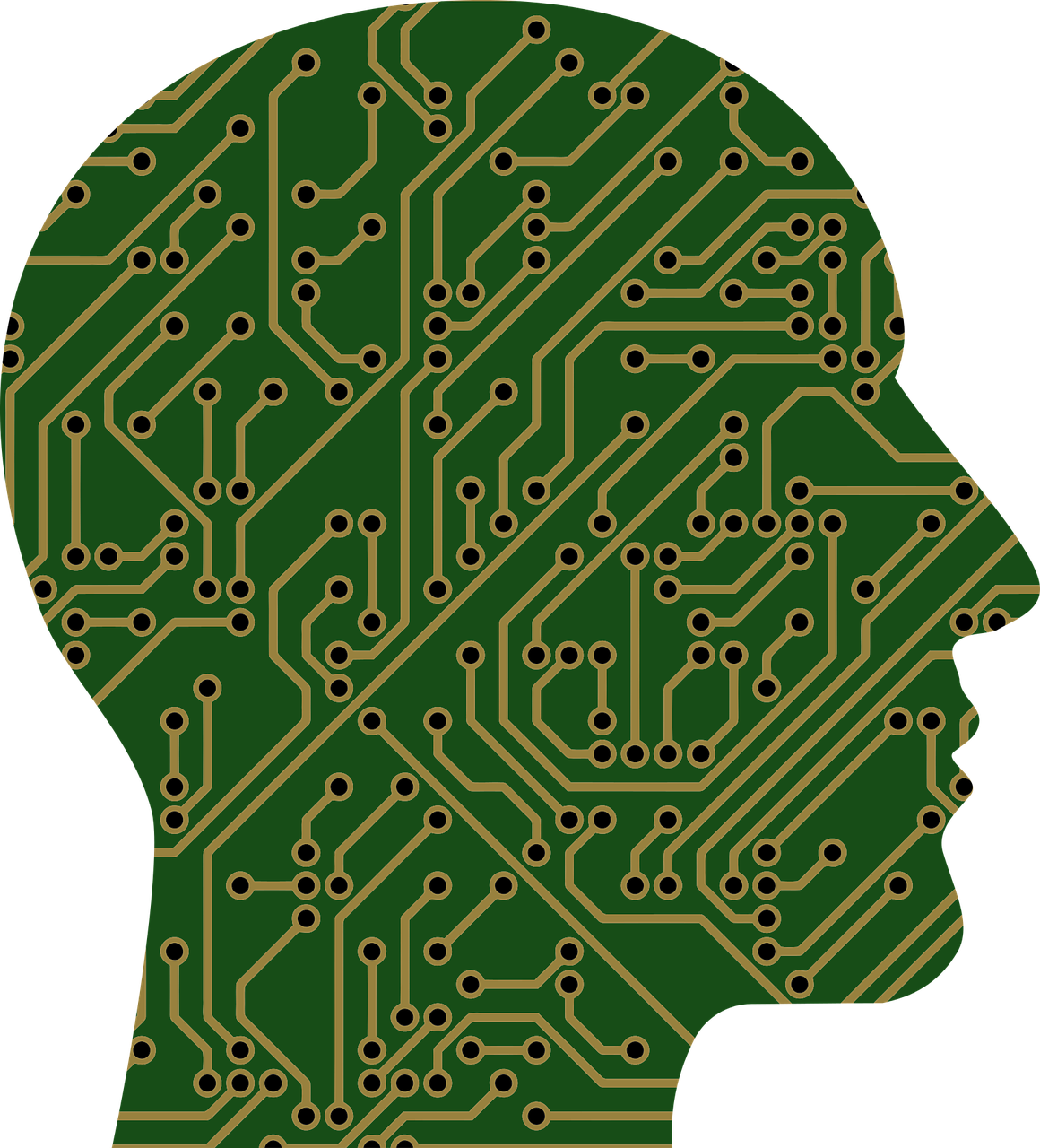 Head with interconnected circuity inside