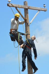 Lineworker Pole Top Rescue Traiing