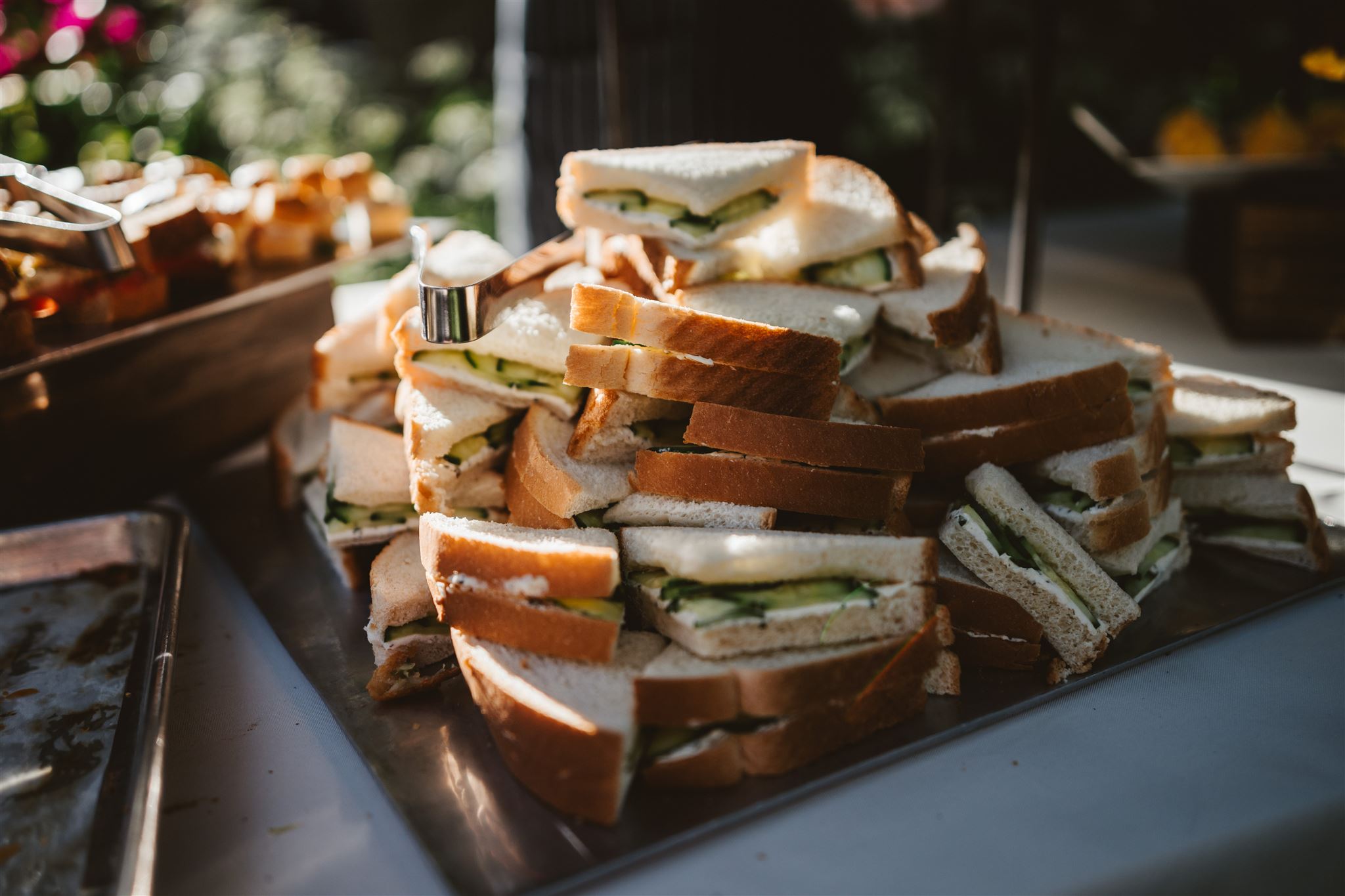 Plate with tea sandwiches