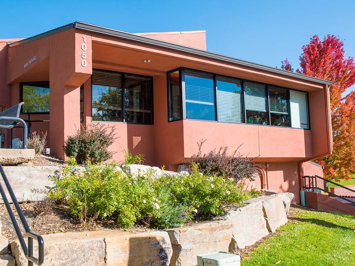 The exterior of the Longmont Youth Center is viewed from the north.