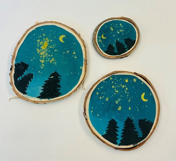 Art & Sip: Treetops & Night Sky Painting