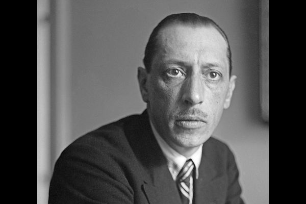 Igor Stravinsky black and white photo