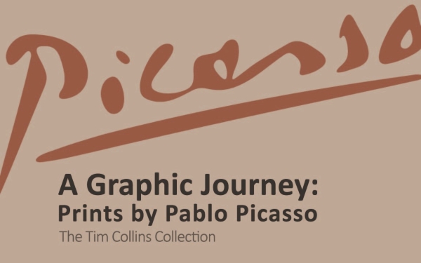 A logo for the Picasso exhibit at the Longmont Museum