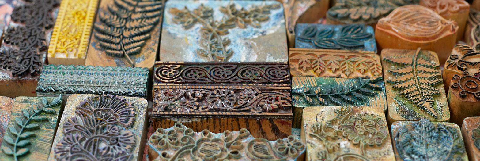many blocks used for artistic block printing