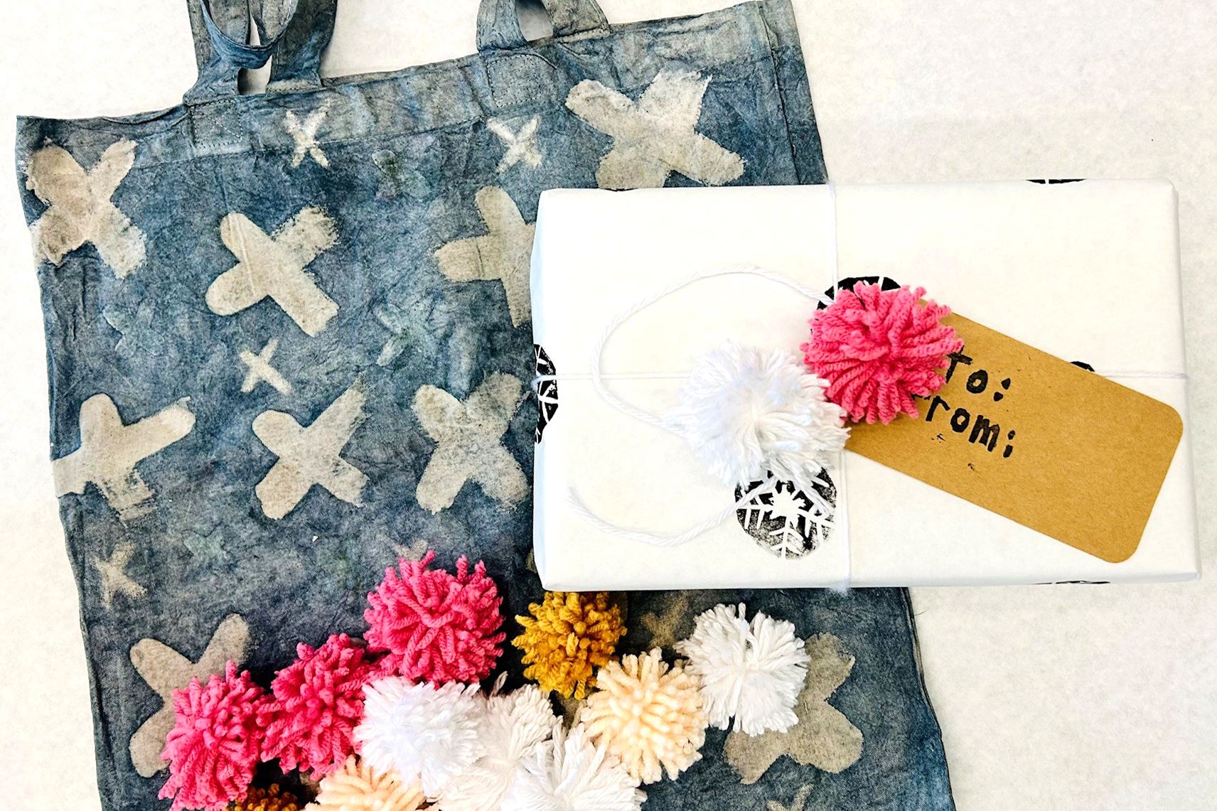 Handmade bag and gift tags