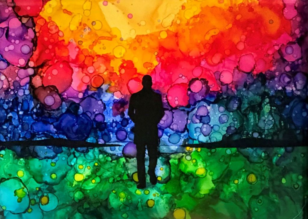 Art & Sip: Alcohol Ink Sunrise