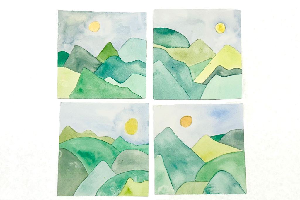 Art & Sip: Abstract Watercolor Landscapes