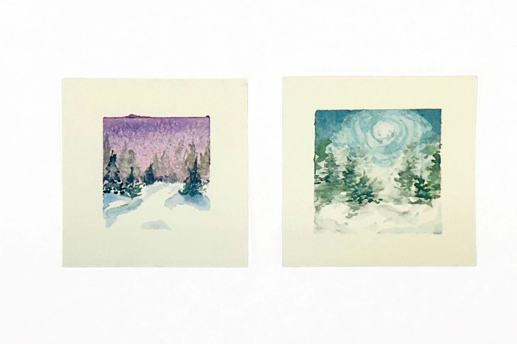 Art & Sip: Mini Snowy Watercolor
