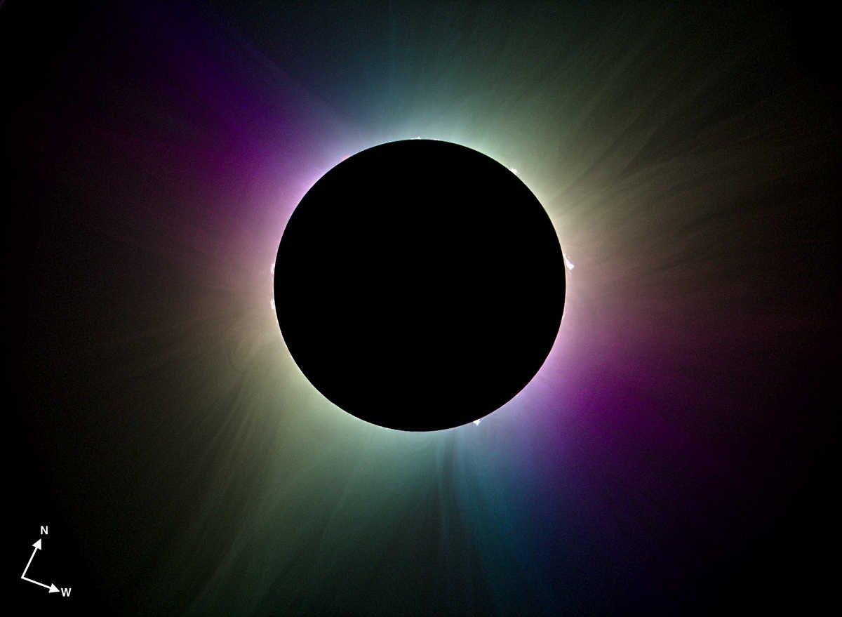 Colorful image of an eclipse.