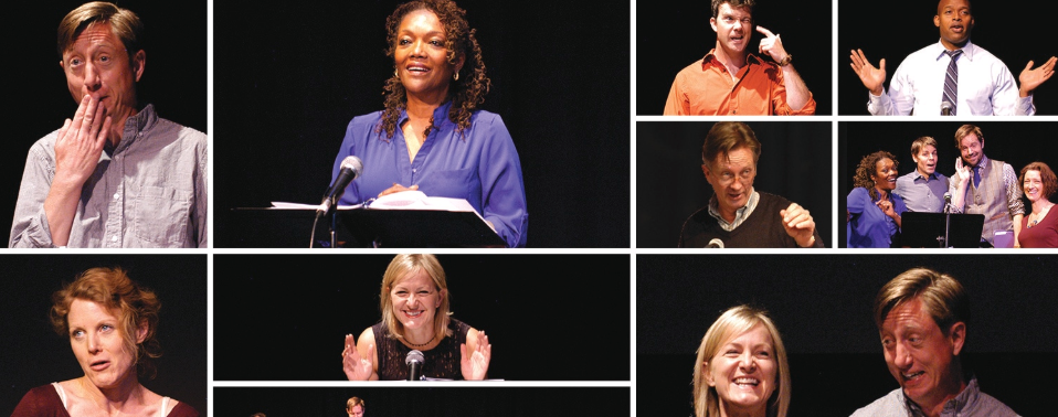 Closeups of various Stories on Stage actors.