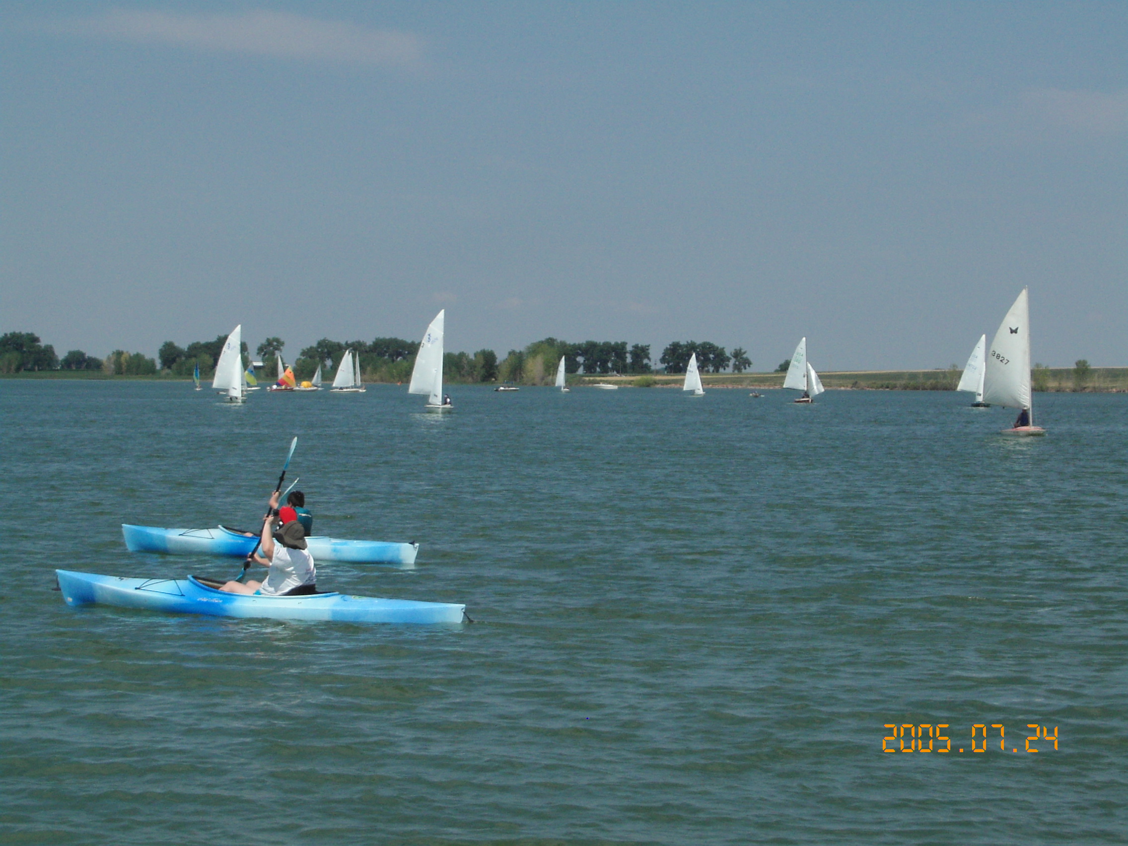 boats on the water at Union Reservoir