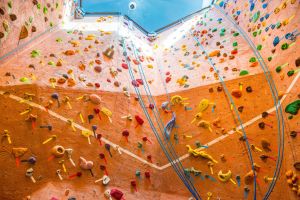 Climbing wall at the LRC