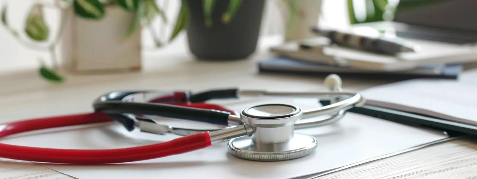 Various basic medical tools on a white