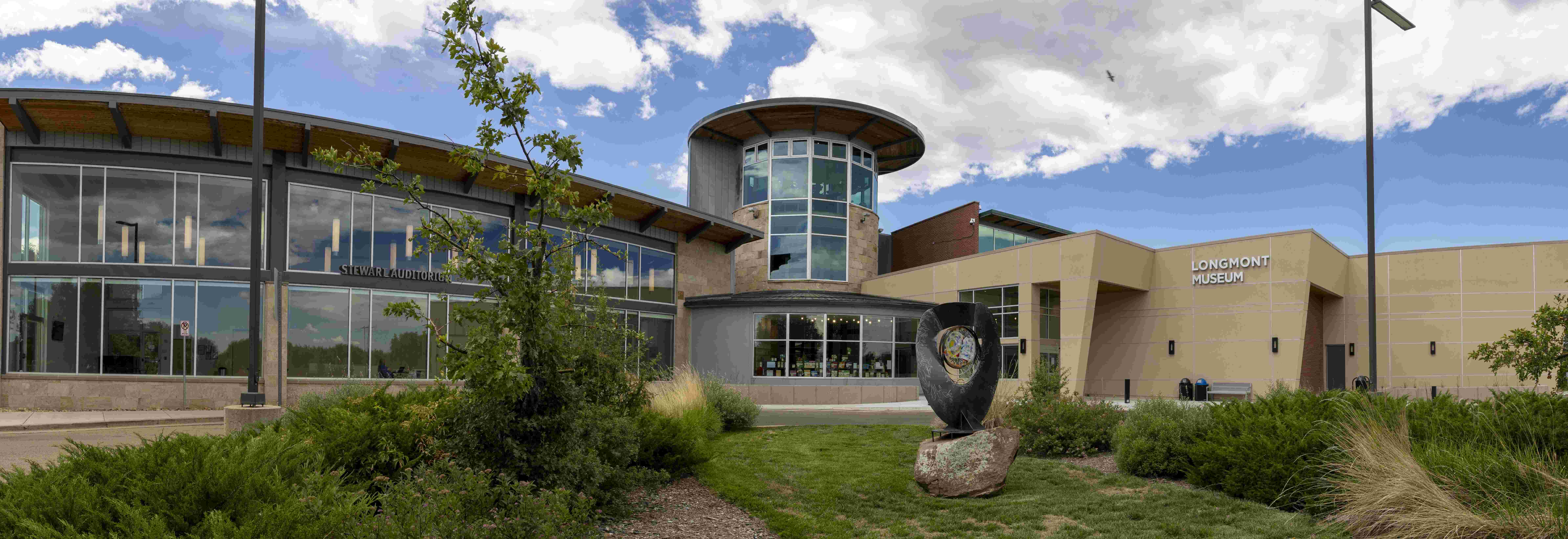 The exterior of a contemporary museum building