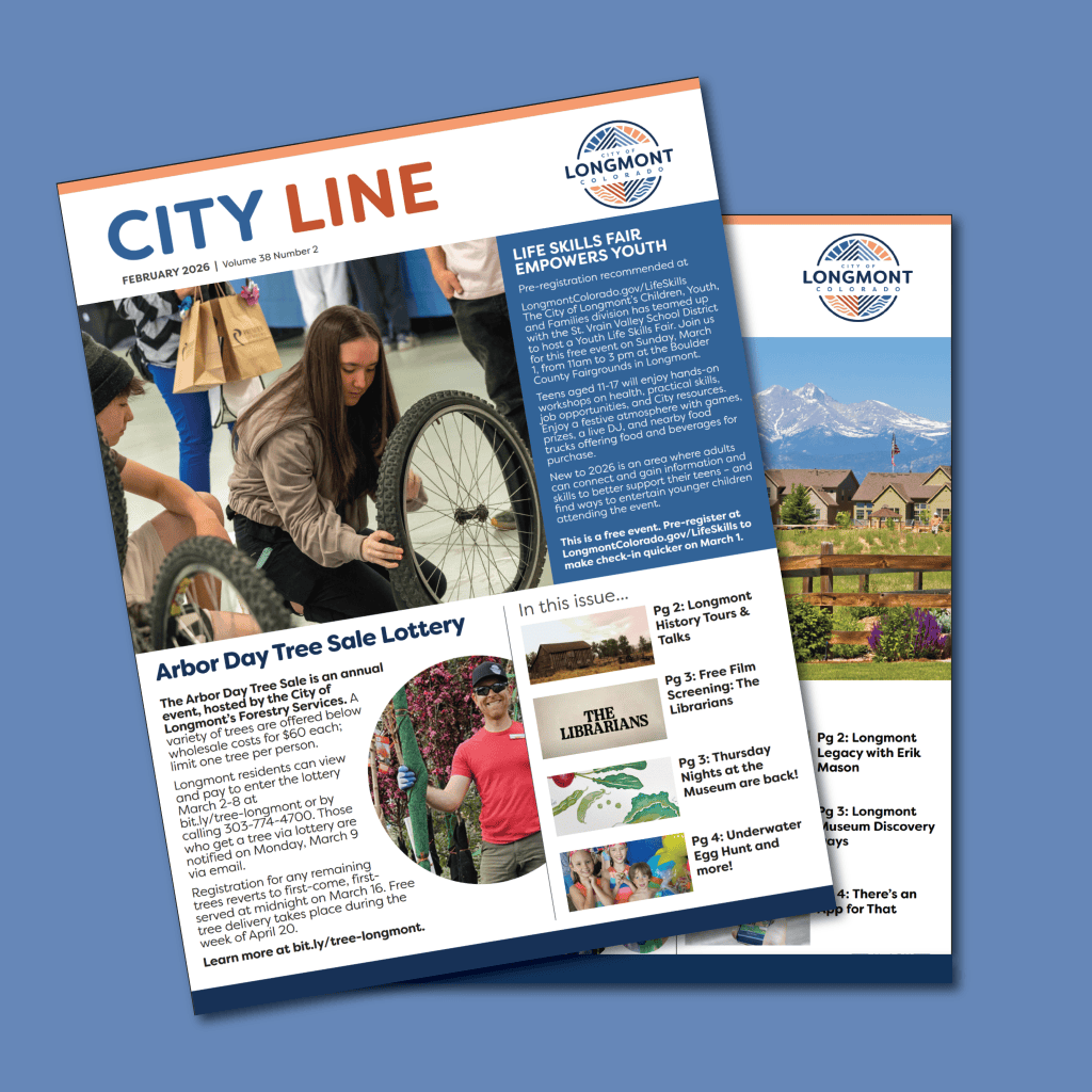 Multiple copies of a pamphlet that reads "City Line" on a blue background