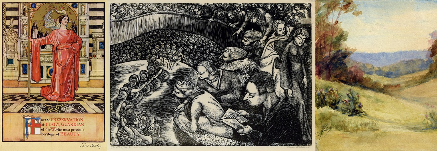 Three pieces of art in the Women Artists: Four Centuries of Creativity show