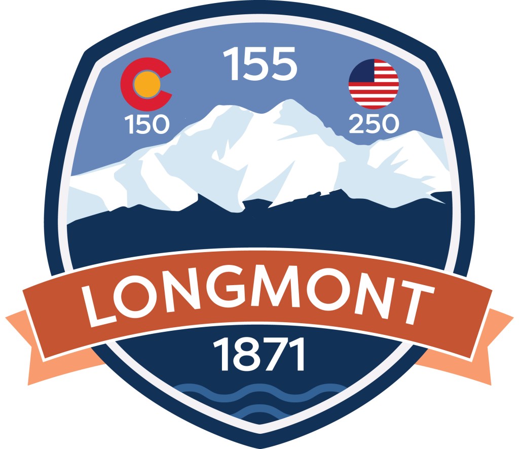 155 years of Longmont campaign logo