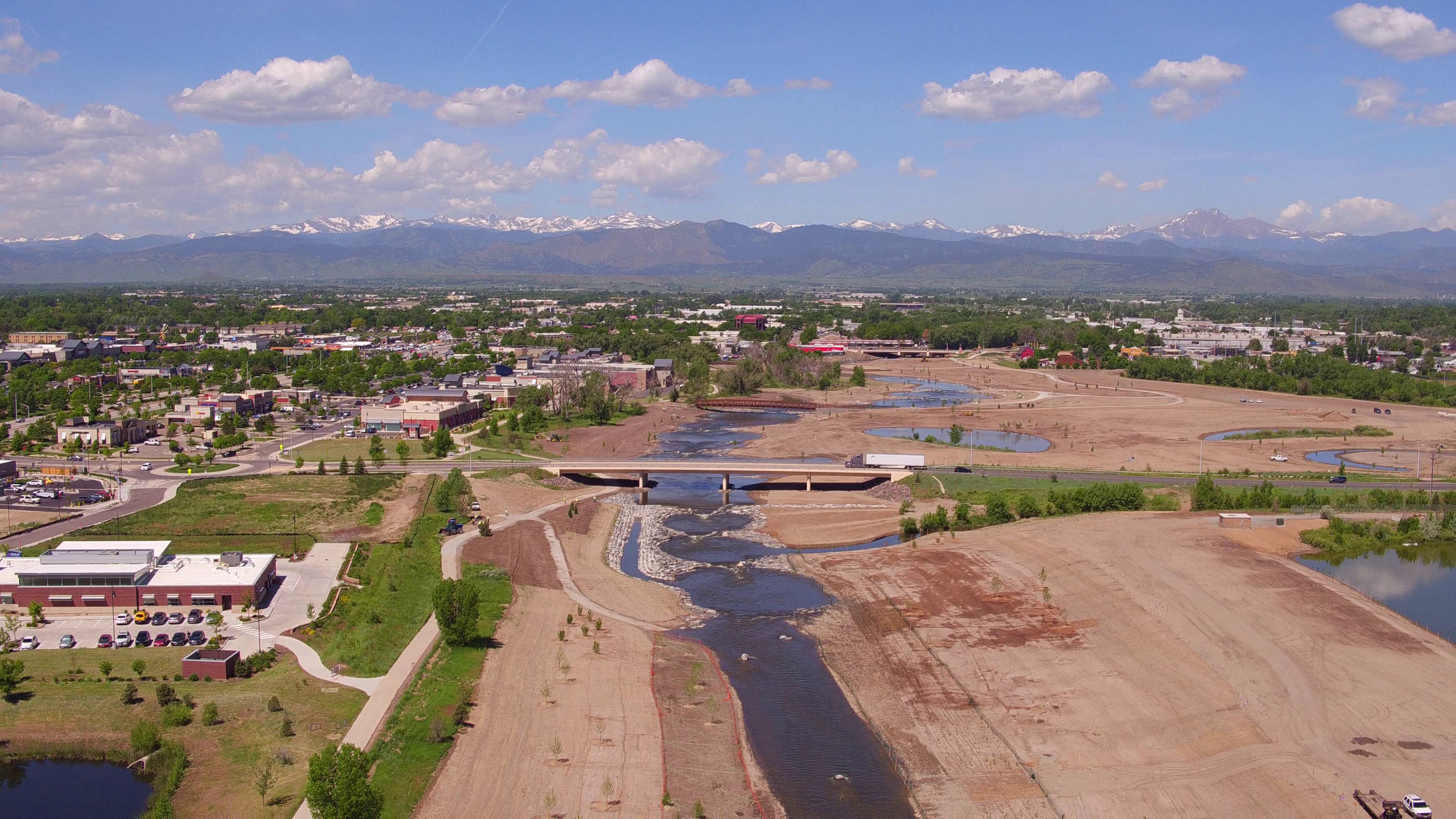 St Vrain Creek in Longmont under construction